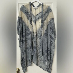 Abercrombie & Fitch One Size Kimono Boho Open Fron Cottagecore Loungewear